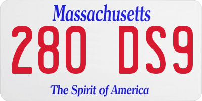 MA license plate 280DS9