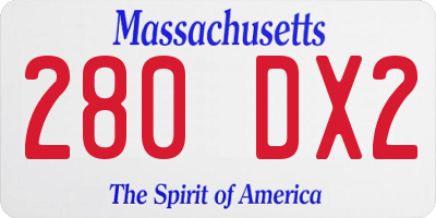 MA license plate 280DX2