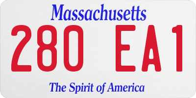 MA license plate 280EA1