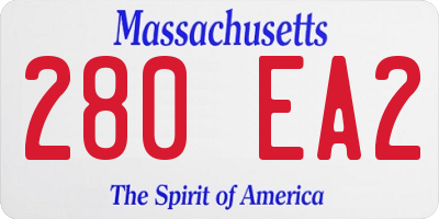 MA license plate 280EA2