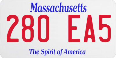 MA license plate 280EA5