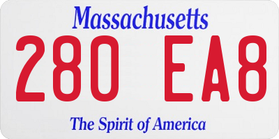 MA license plate 280EA8