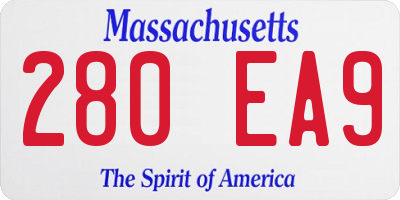 MA license plate 280EA9