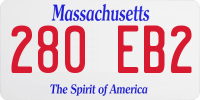 MA license plate 280EB2