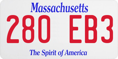 MA license plate 280EB3