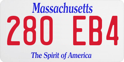 MA license plate 280EB4
