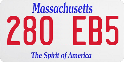 MA license plate 280EB5