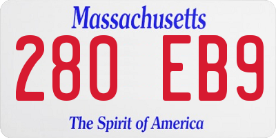 MA license plate 280EB9