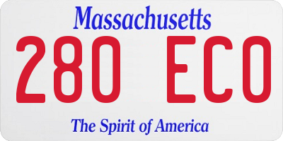 MA license plate 280EC0
