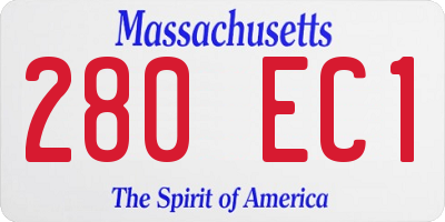 MA license plate 280EC1
