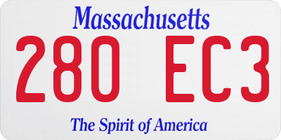 MA license plate 280EC3