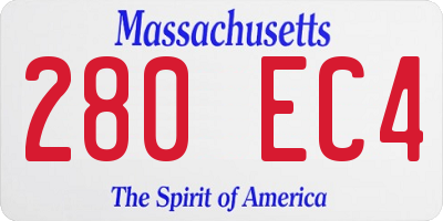 MA license plate 280EC4