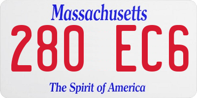 MA license plate 280EC6
