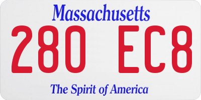 MA license plate 280EC8