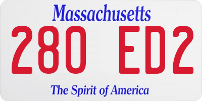 MA license plate 280ED2
