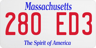 MA license plate 280ED3