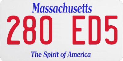 MA license plate 280ED5