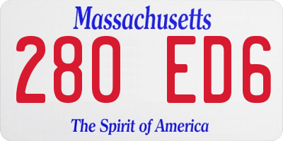 MA license plate 280ED6