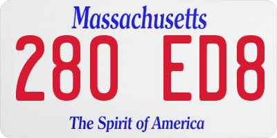MA license plate 280ED8