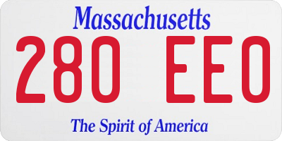 MA license plate 280EE0