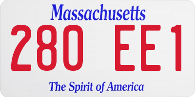 MA license plate 280EE1