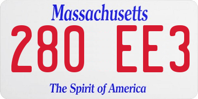 MA license plate 280EE3