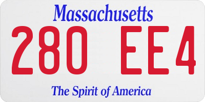 MA license plate 280EE4