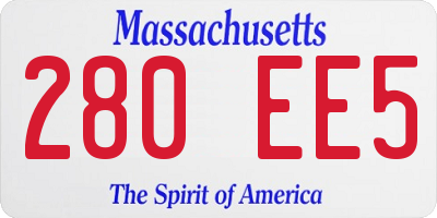 MA license plate 280EE5