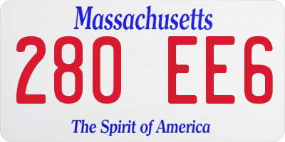 MA license plate 280EE6