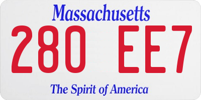 MA license plate 280EE7