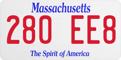 MA license plate 280EE8