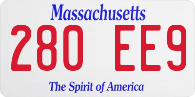 MA license plate 280EE9