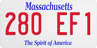 MA license plate 280EF1