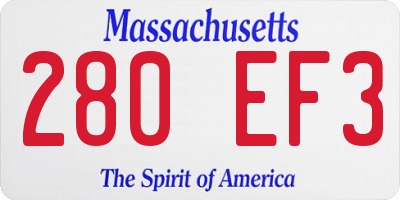 MA license plate 280EF3