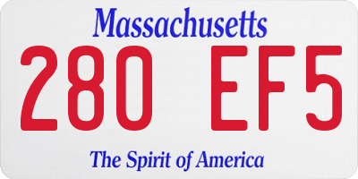 MA license plate 280EF5