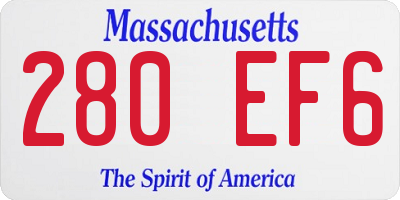 MA license plate 280EF6