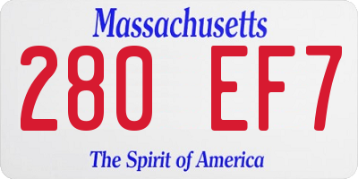 MA license plate 280EF7