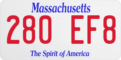 MA license plate 280EF8