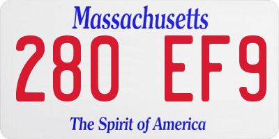 MA license plate 280EF9