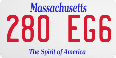 MA license plate 280EG6