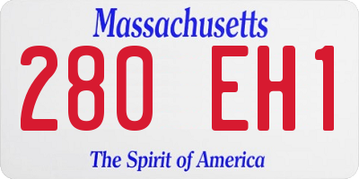 MA license plate 280EH1