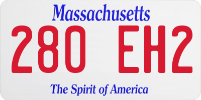 MA license plate 280EH2