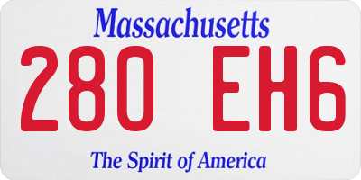 MA license plate 280EH6