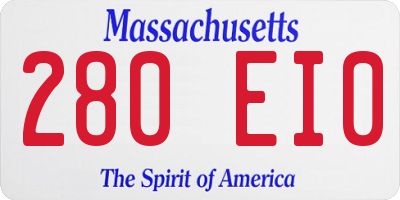 MA license plate 280EI0