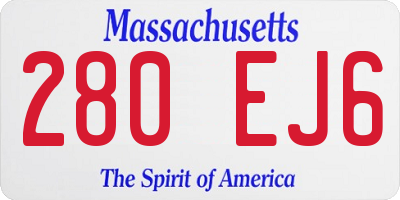 MA license plate 280EJ6