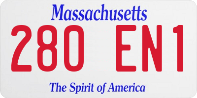 MA license plate 280EN1