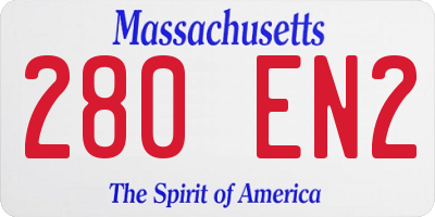 MA license plate 280EN2