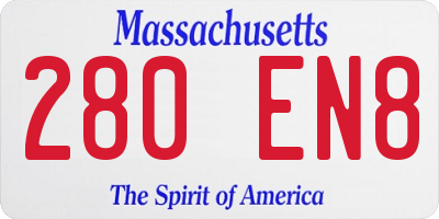 MA license plate 280EN8