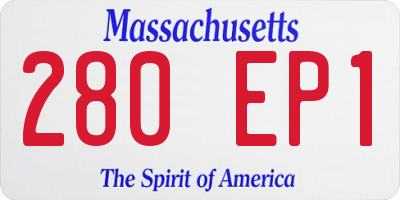 MA license plate 280EP1
