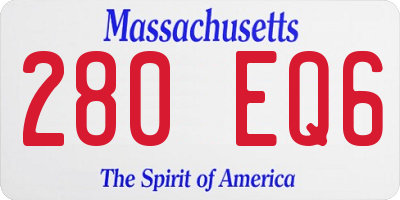 MA license plate 280EQ6